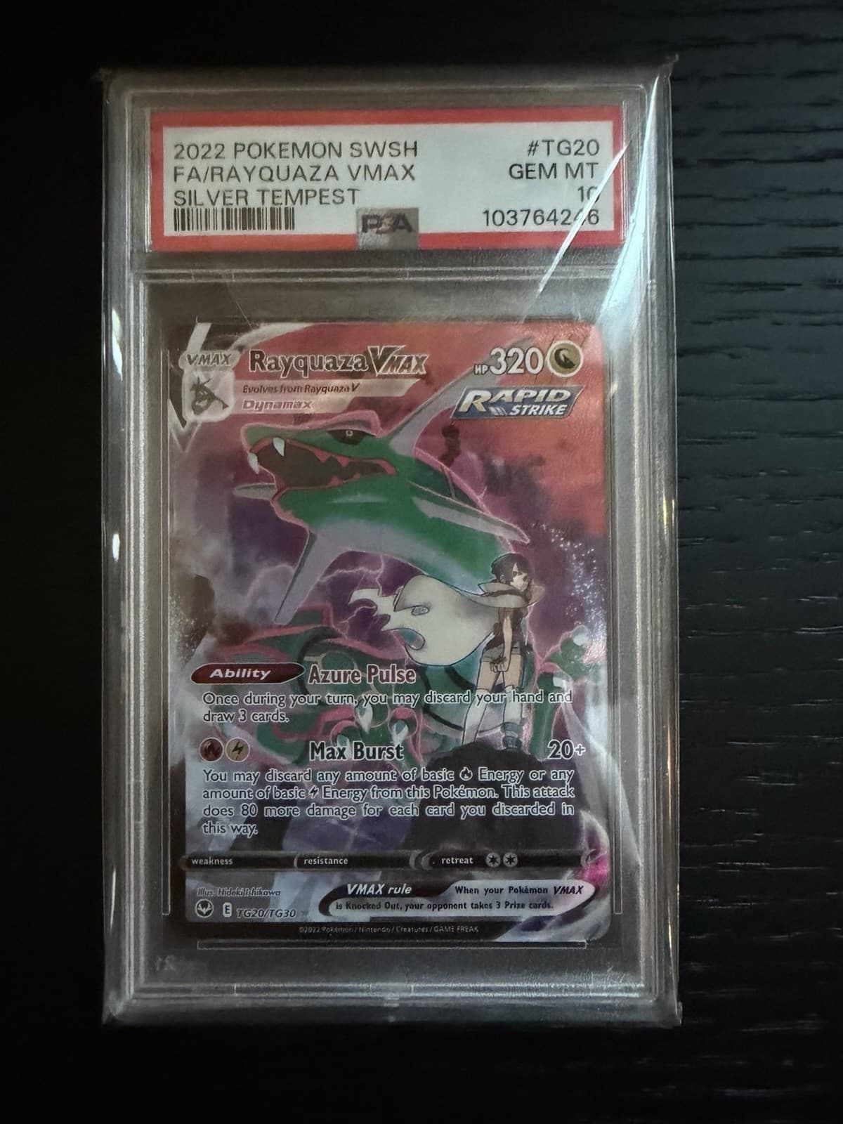 Rayquaza VMAX TG20/TG30 Pokemon Silver Tempest Trainer Gallery PSA 10