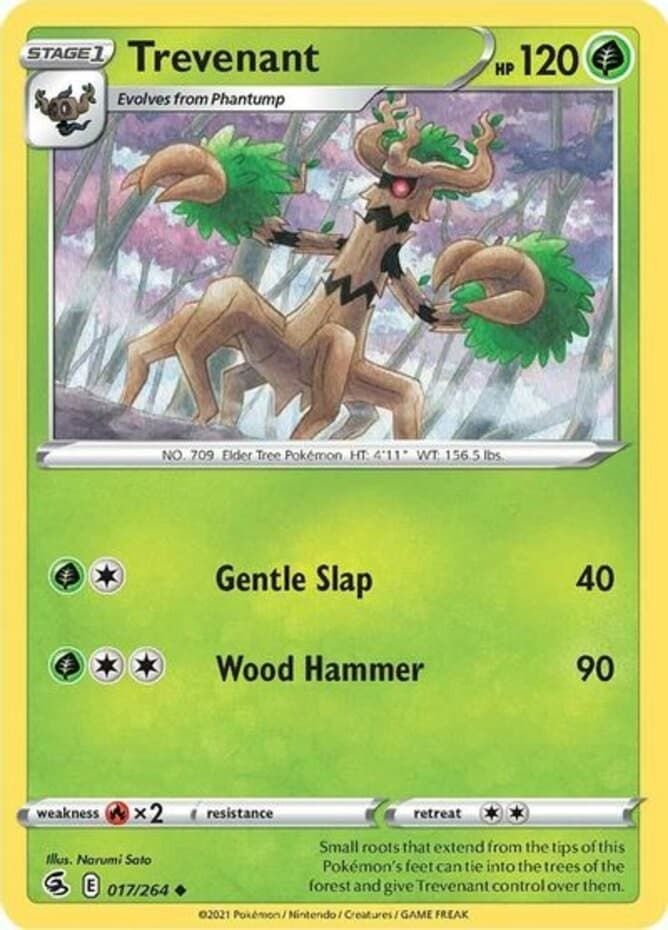 Trevenant - 017/264 - Uncommon (Near Mint) Fusion Strike - Grass Pokémon