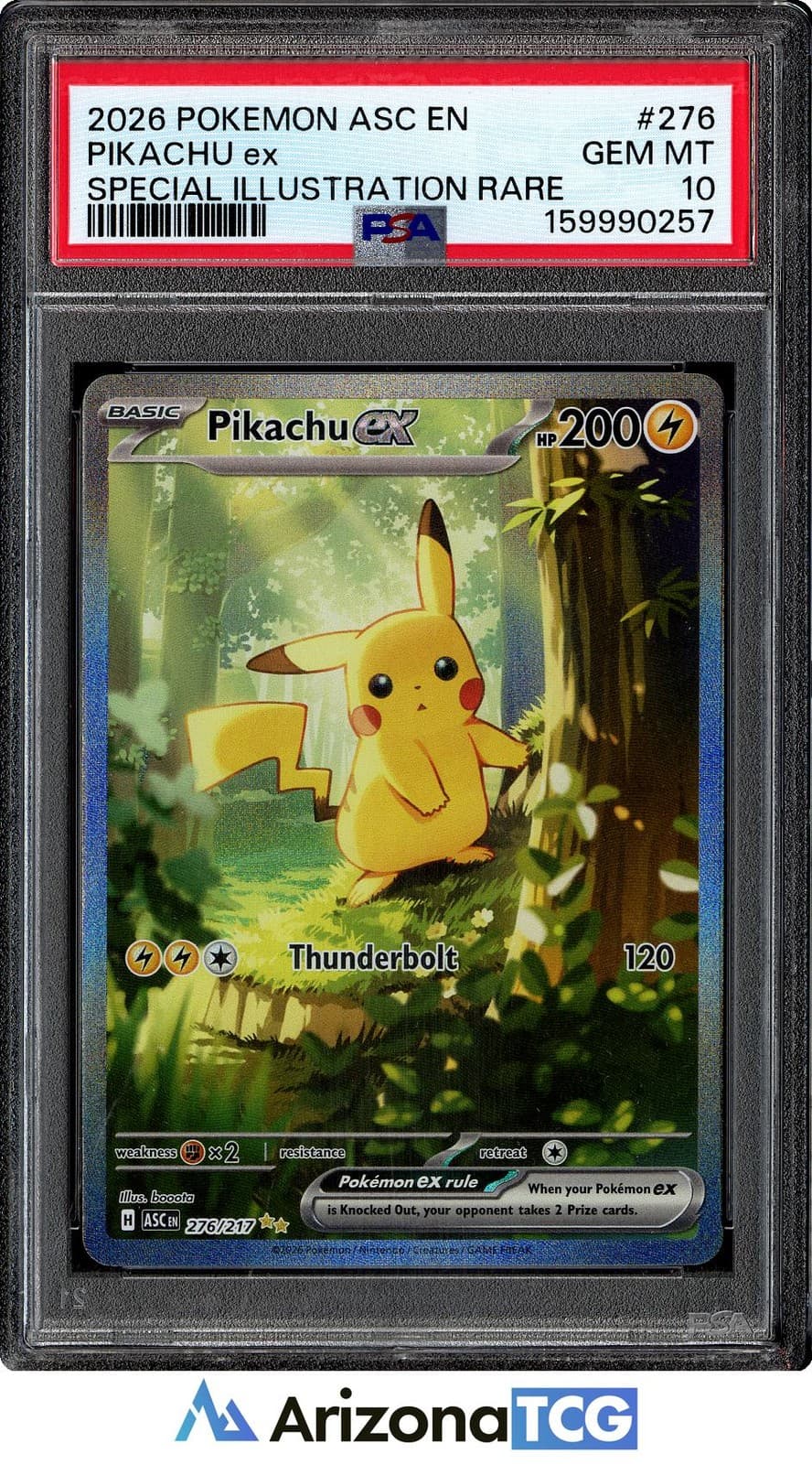 Pokemon 2026 Pikachu ex 276/217 SIR Ascended Heroes GEM MINT PSA 10