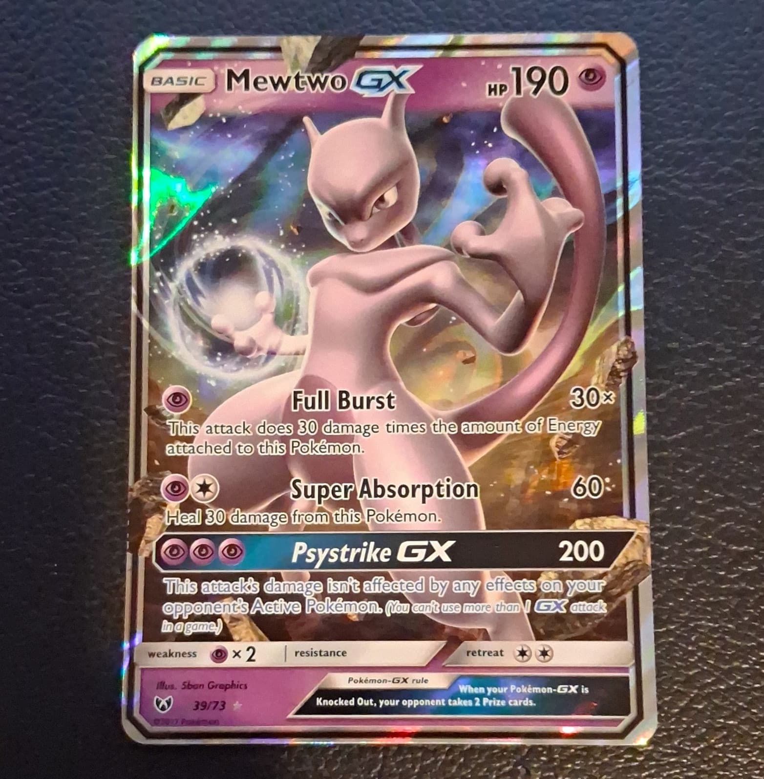 Pokémon TCG Mewtwo GX 39/73 Shining Legends Ultra Rare Holo EN