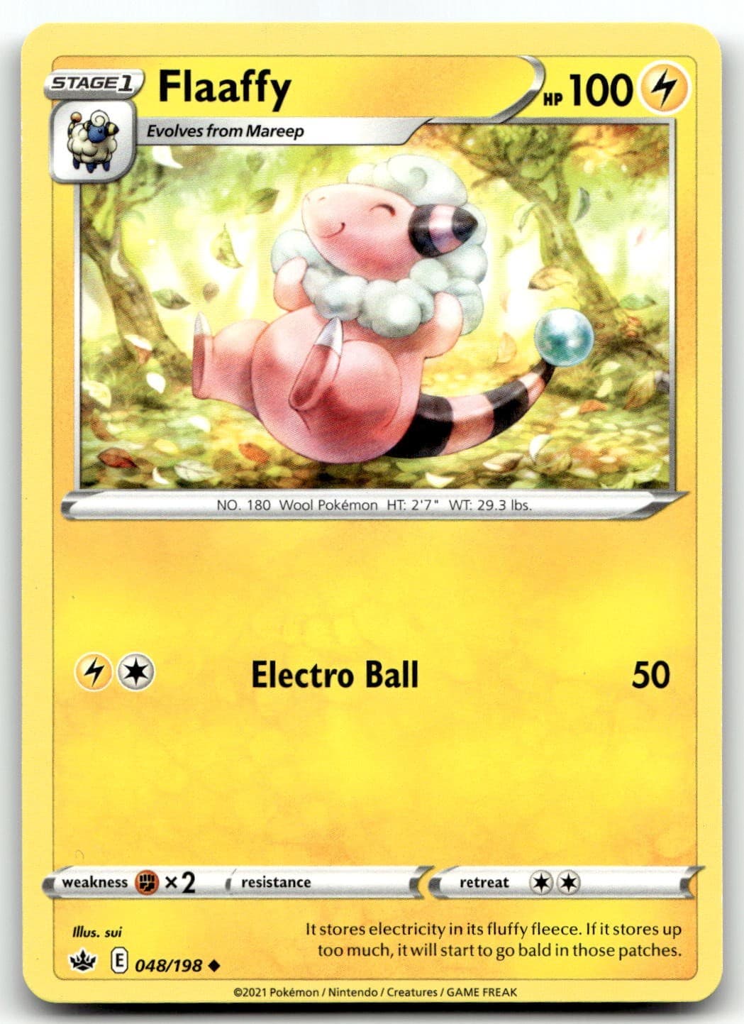Flaaffy 048/198 SWSH06: Chilling Reign Uncommon Normal Pokemon TCG NM