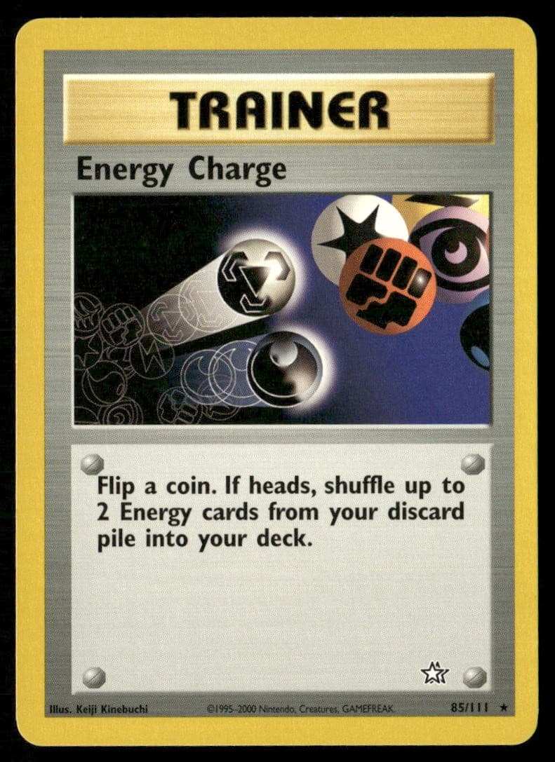 Energy Charge 85/111 Rare Neo Genesis Pokemon Unlimited Moderately Played