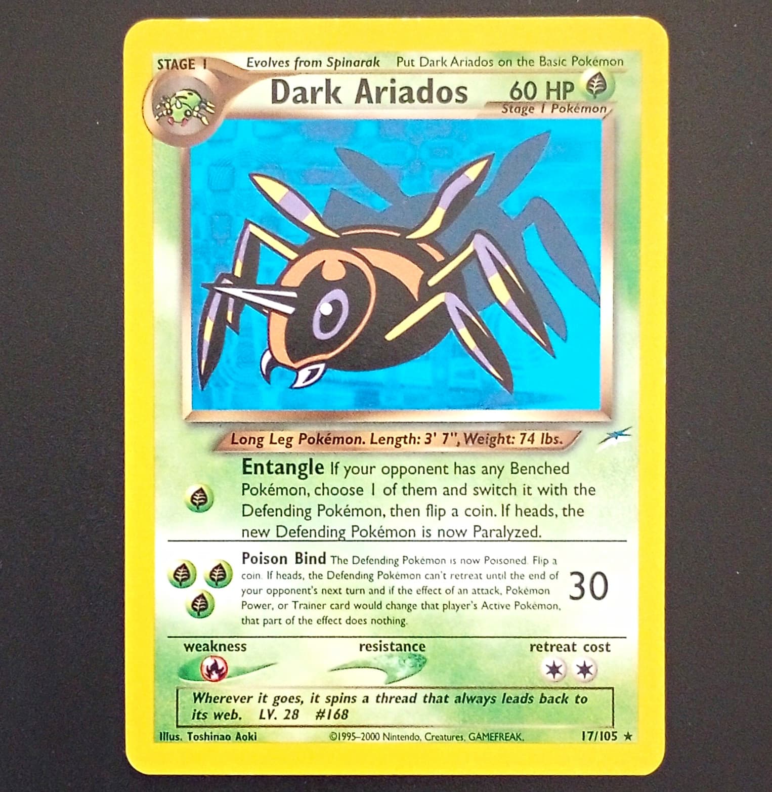 Pokémon TCG Dark Ariados Neo Destiny 17/105 Rare Reg EN Unlimited