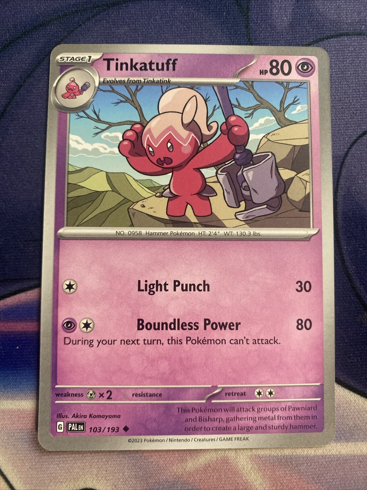 Pokemon TCG Paldea Evolved Tinkatuff 103/193