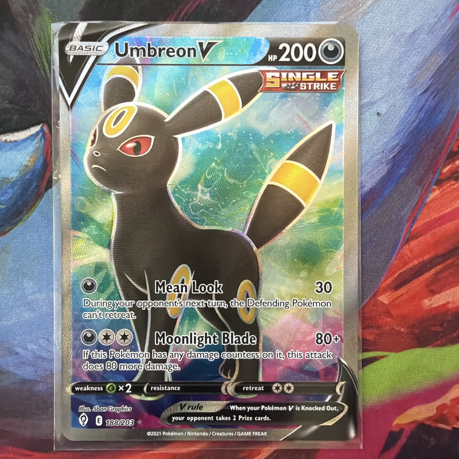 Pokémon - Umbreon V - 188/203 - Evolving Skies - NM