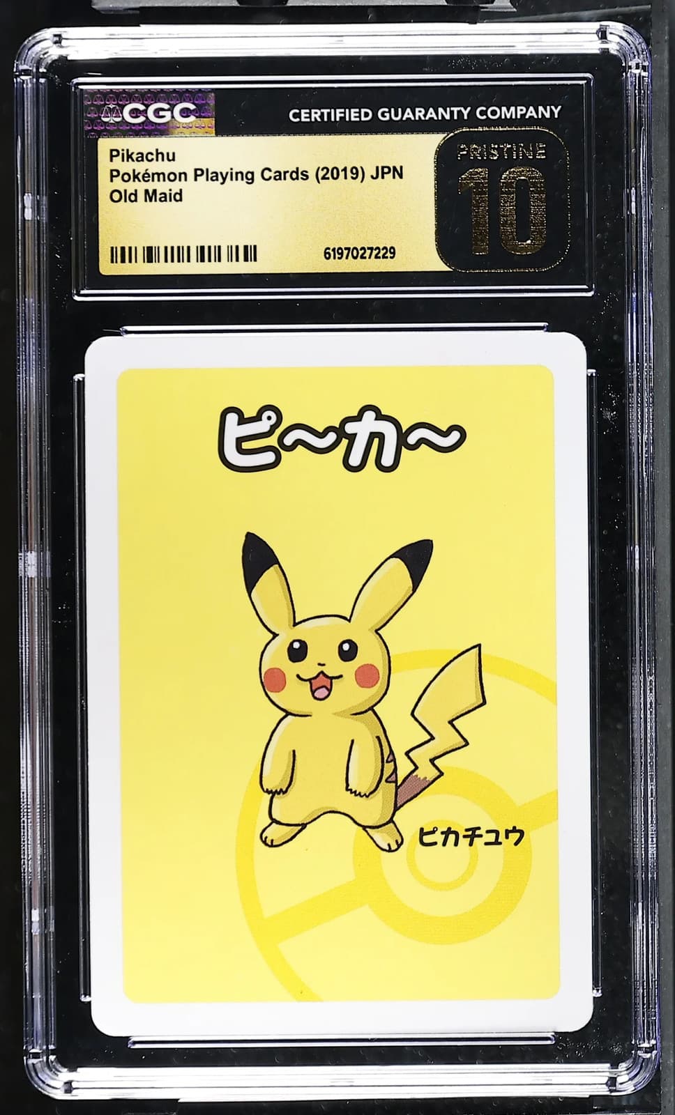 2019 Pokemon Playing Cards Old Maid Pikachu CGC 10 — photo 1 of 2