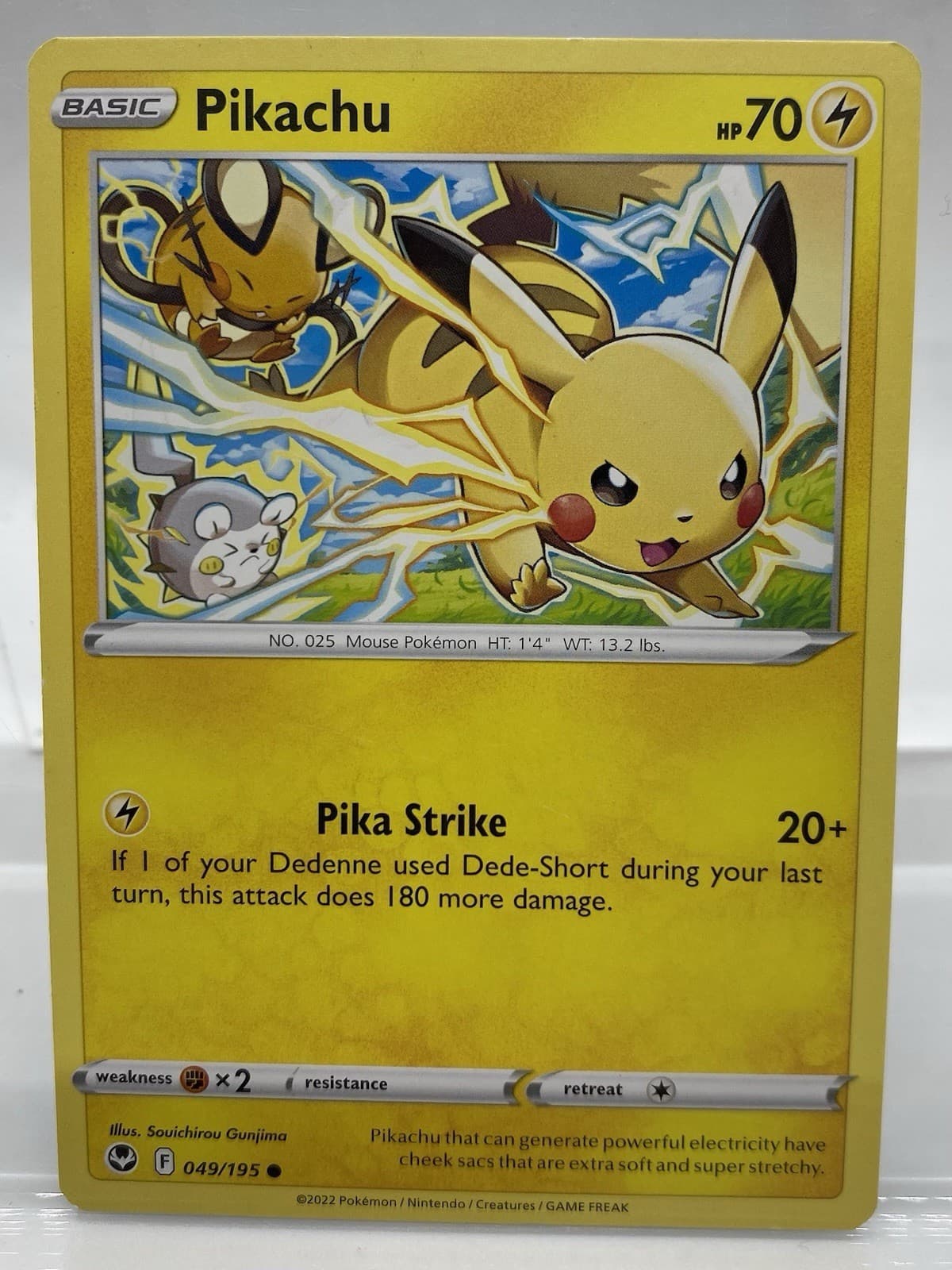 Pikachu 49/195 Silver Tempest Common Pokémon TCG 2022