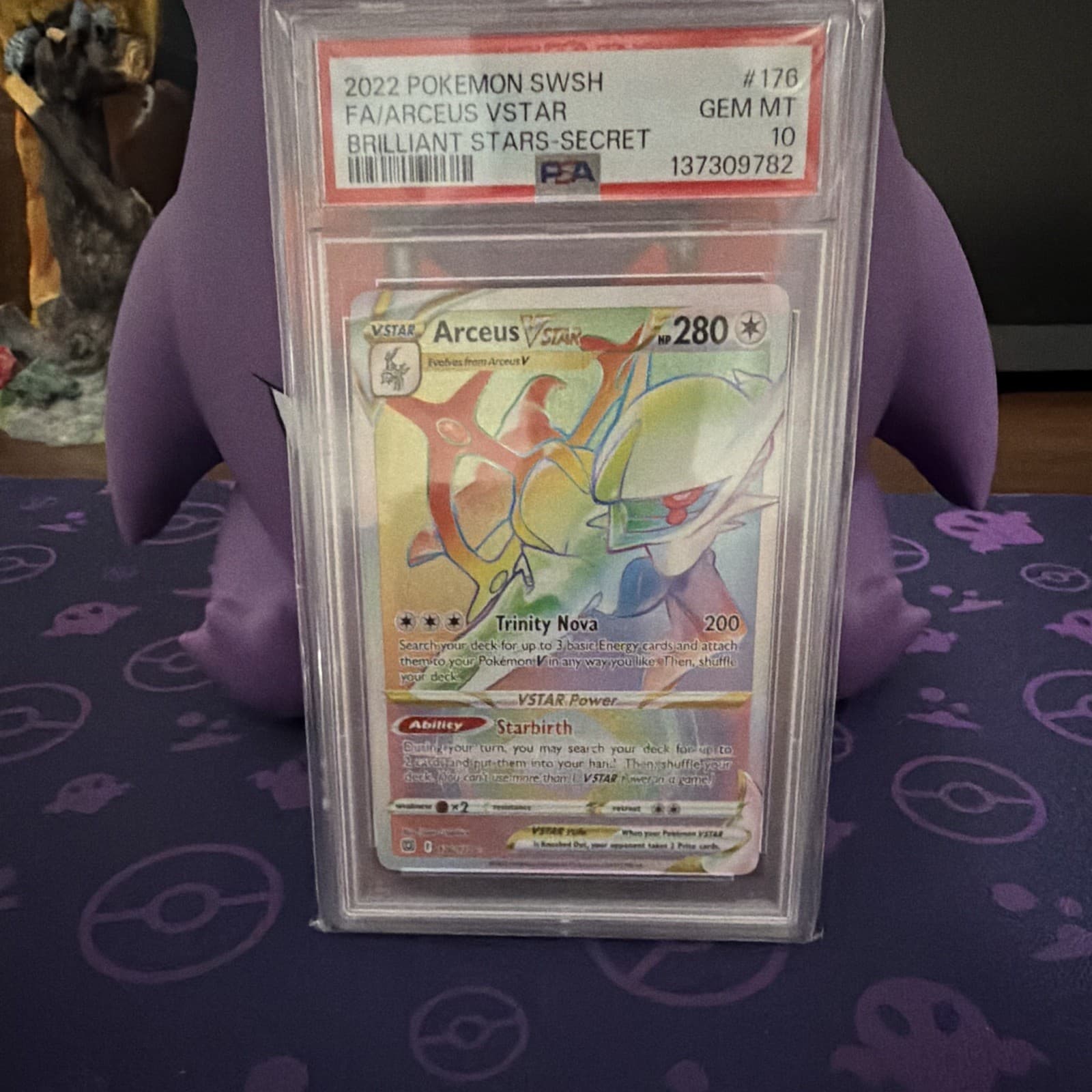 Pokemon TCG 2022 Brilliant Stars Arceus VSTAR 176/172 Secret Rare Holo PSA 10
