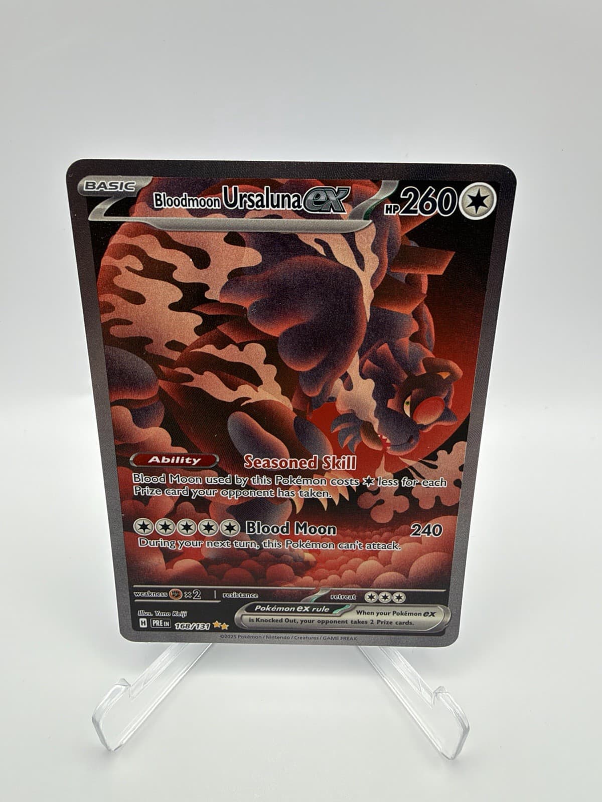 Bloodmoon Ursaluna ex 168/131 Sv: Prismatic Evolutions Holo
