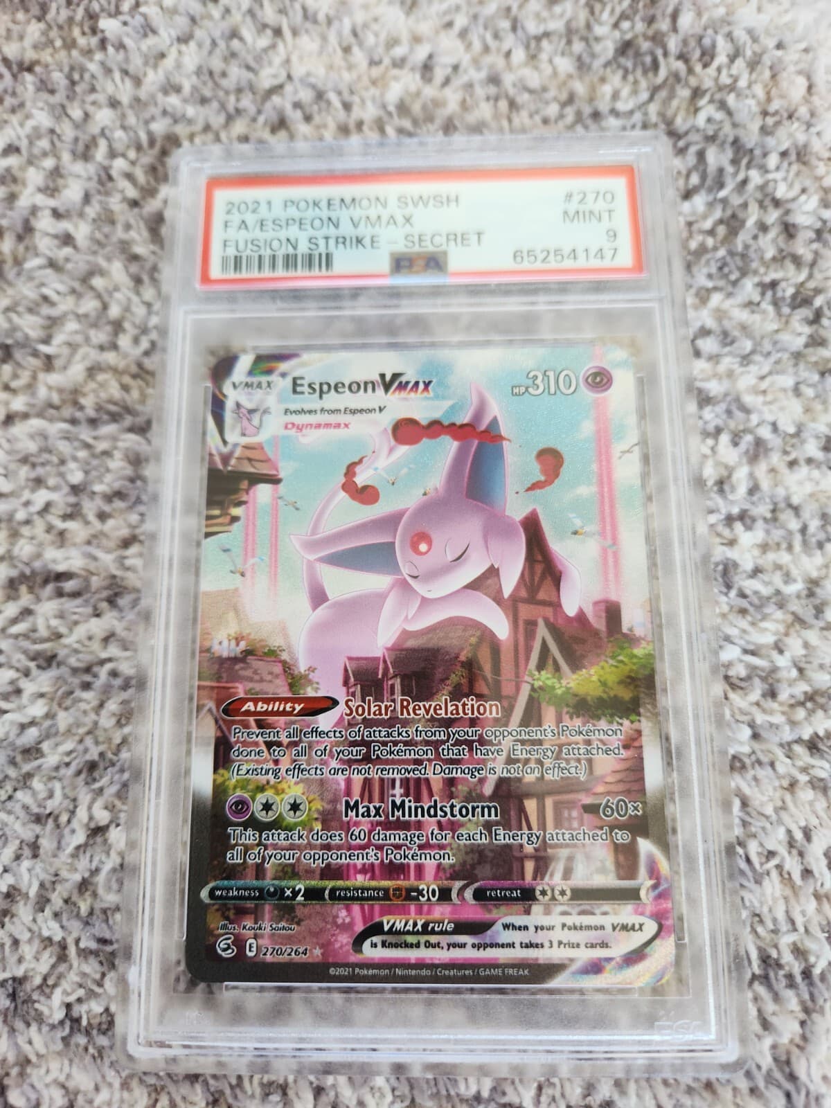 Espeon Vmax Alt Art 270/264 - Fusion Strike PSA 9