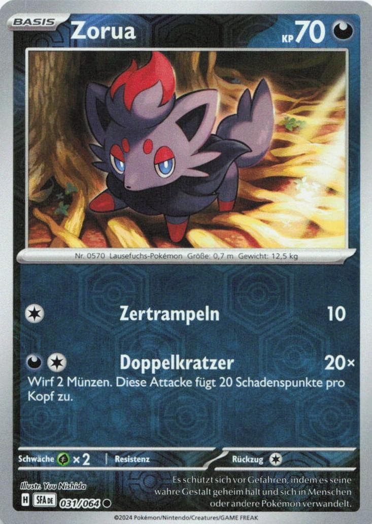 Pokémon Zorua Nebel der Sagen #31 NM DE