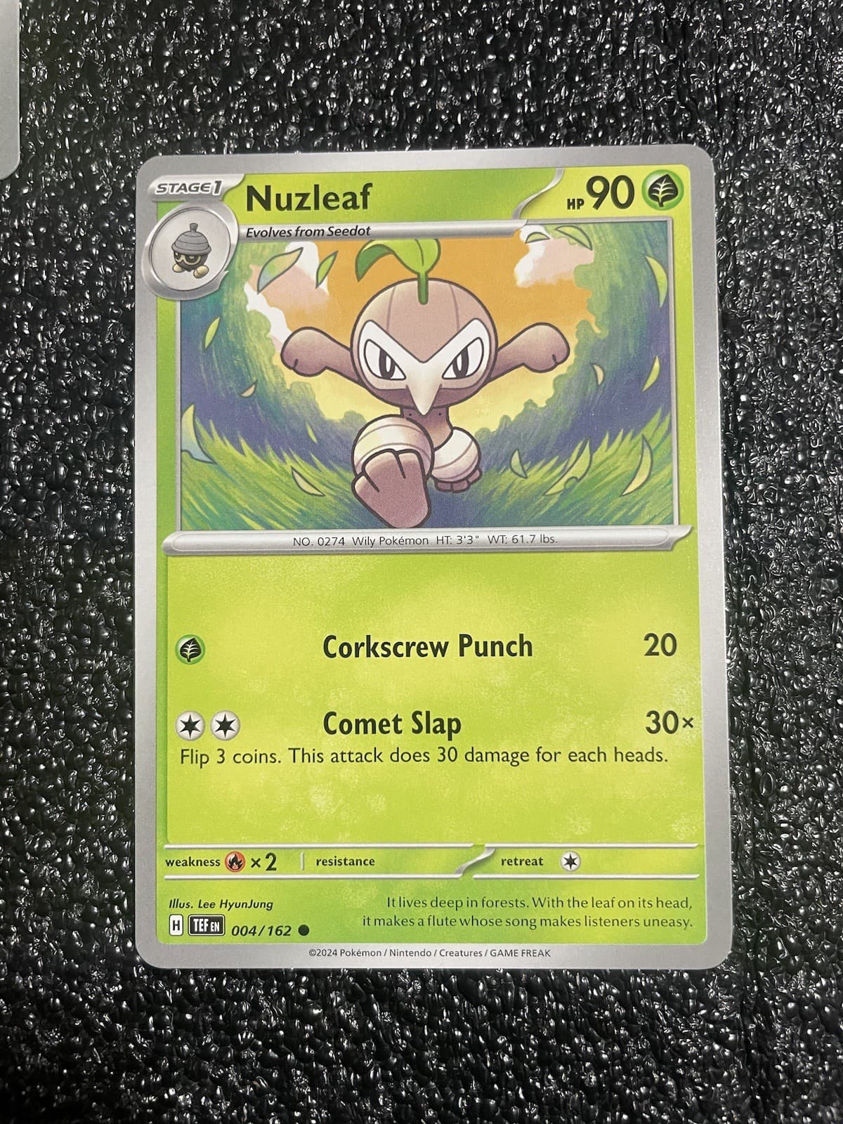 Nuzleaf 4/162 Common | Temporal Forces | Pokemon Card 2024