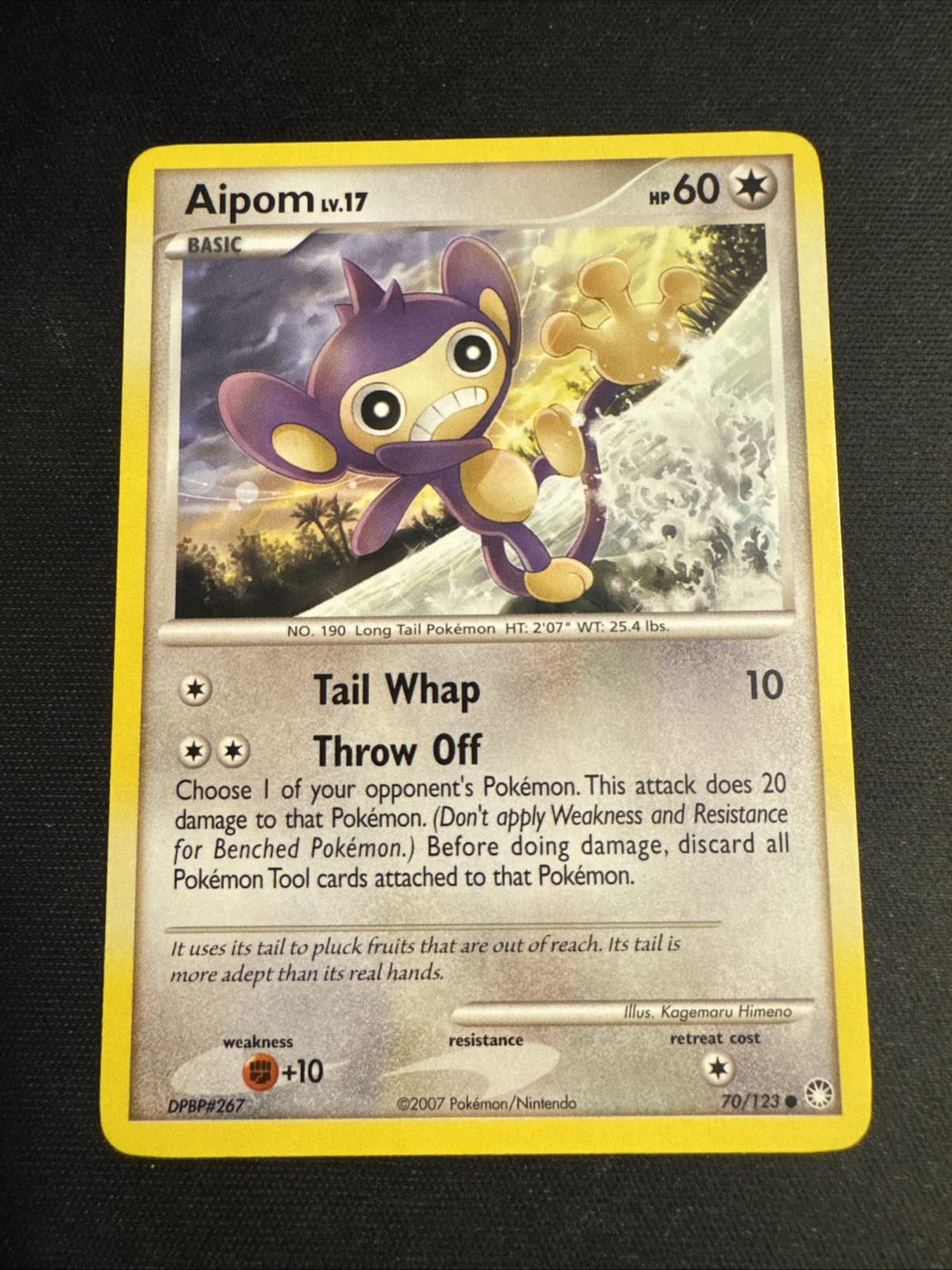 2007 Pokemon Mysterious Treasures Aipom #70/123