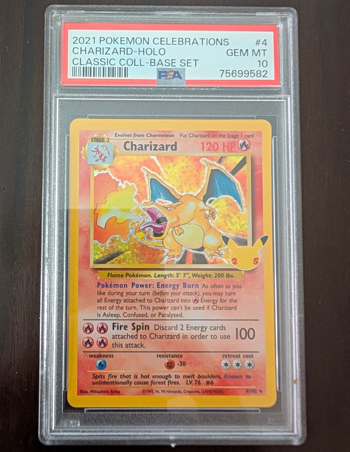Pokemon TCG Charizard 4/102 Celebrations Classic Holo PSA 10 2021