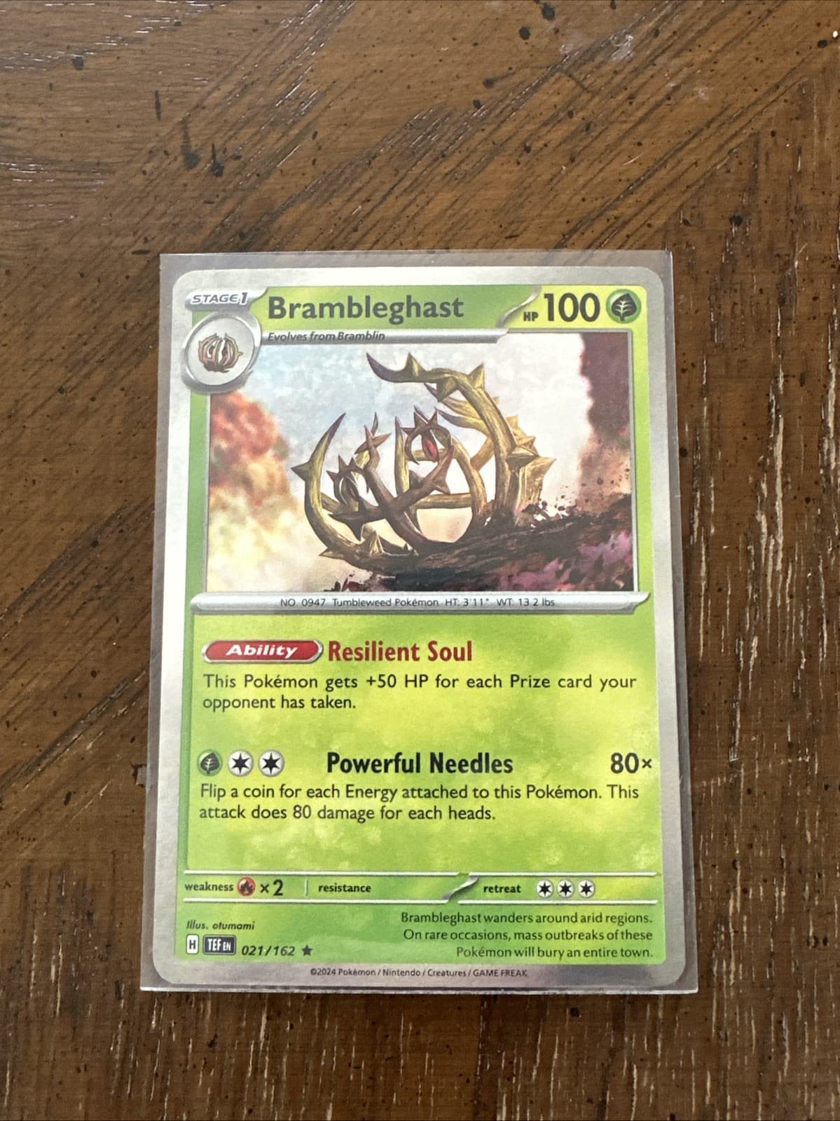 Pokémon TCG: Brambleghast - 21/162 - Holo Rare - Temporal Forces 