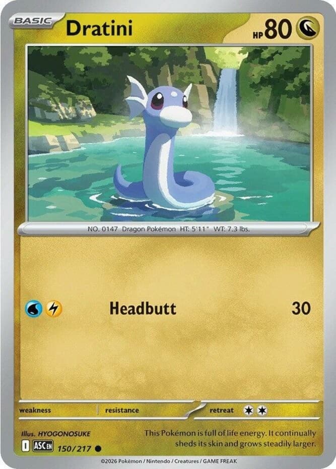 Dratini - 150/217 - Common (Near Mint) Ascended Heroes - Dragon Pokémon