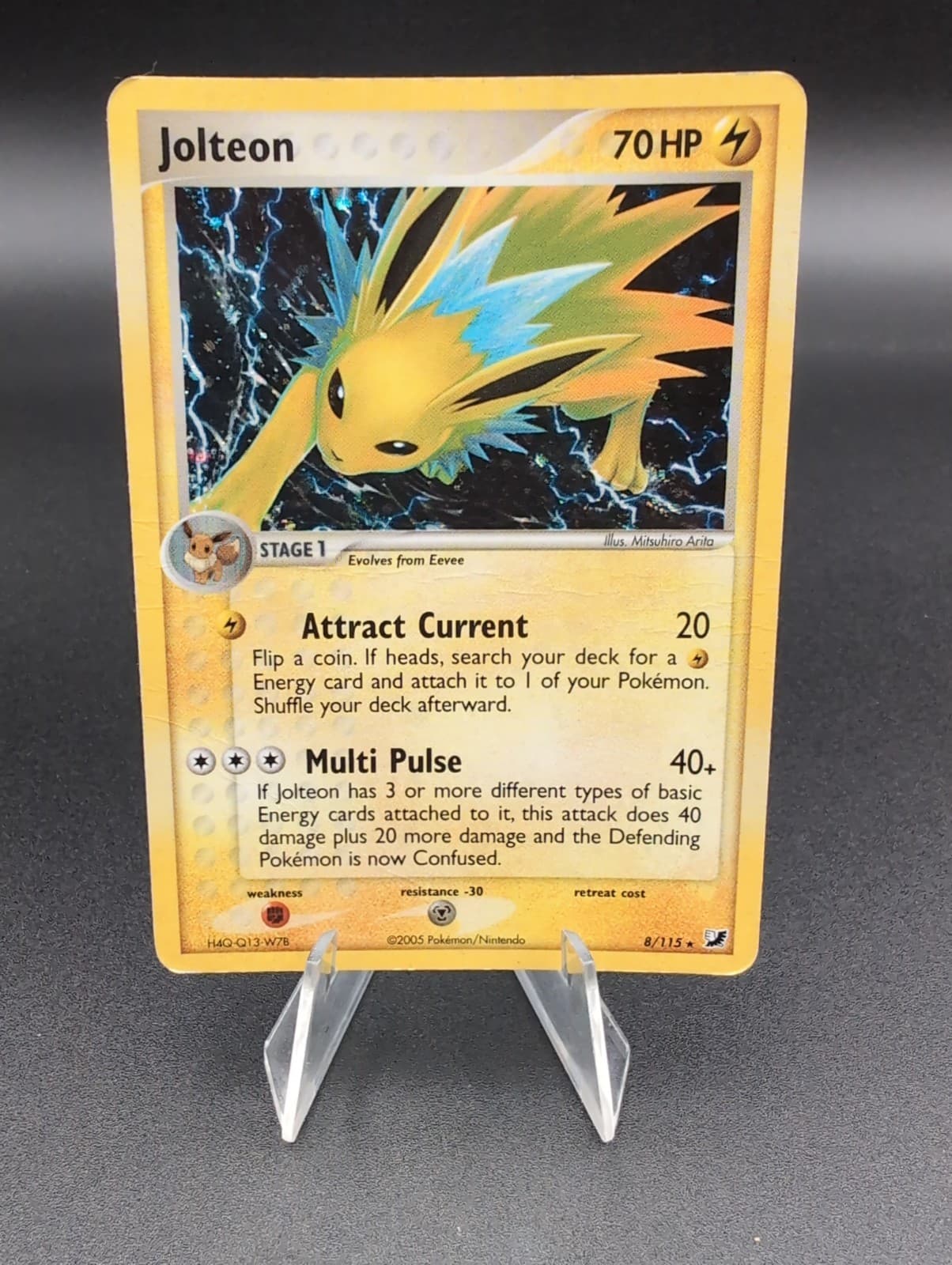 Pokémon Jolteon #8/115 EX Unseen Forces Vintage Holo 2005