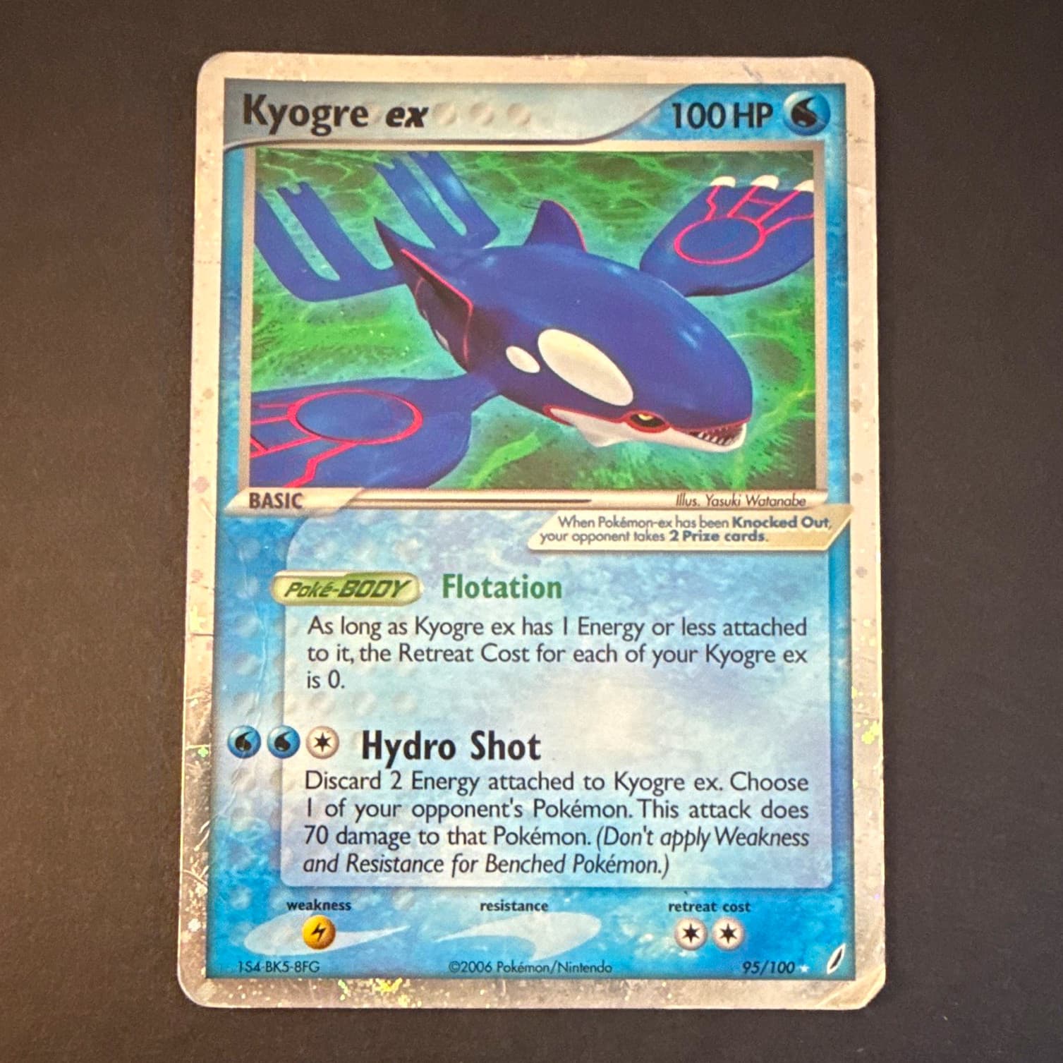 Pokémon TCG Kyogre ex Holo EX Crystal Guardians 95/100 English 2004 100 HP