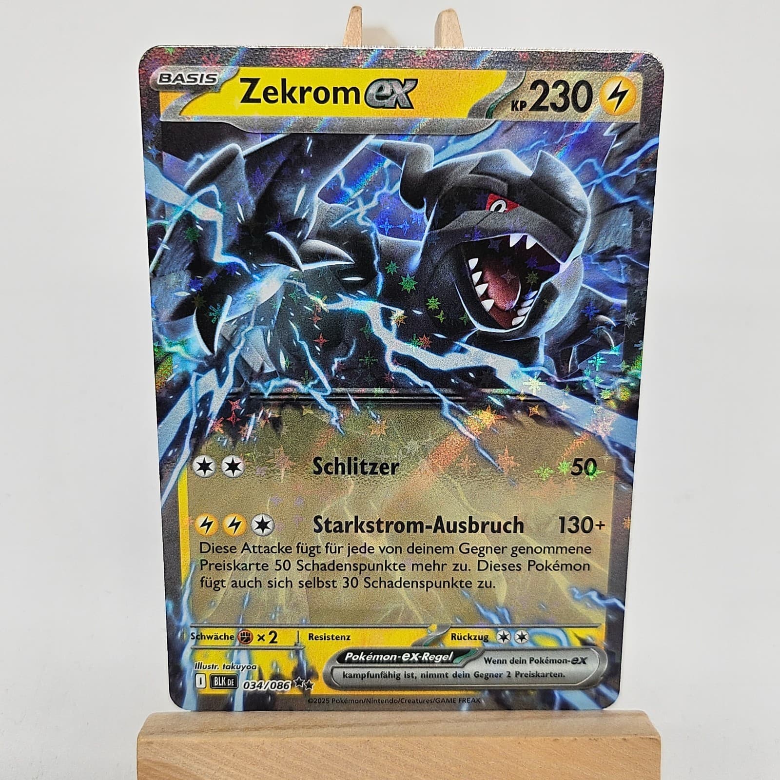 Pokemon Karte: Zekrom EX 034/086 Schwarze Blitze Near Mint Deutsch
