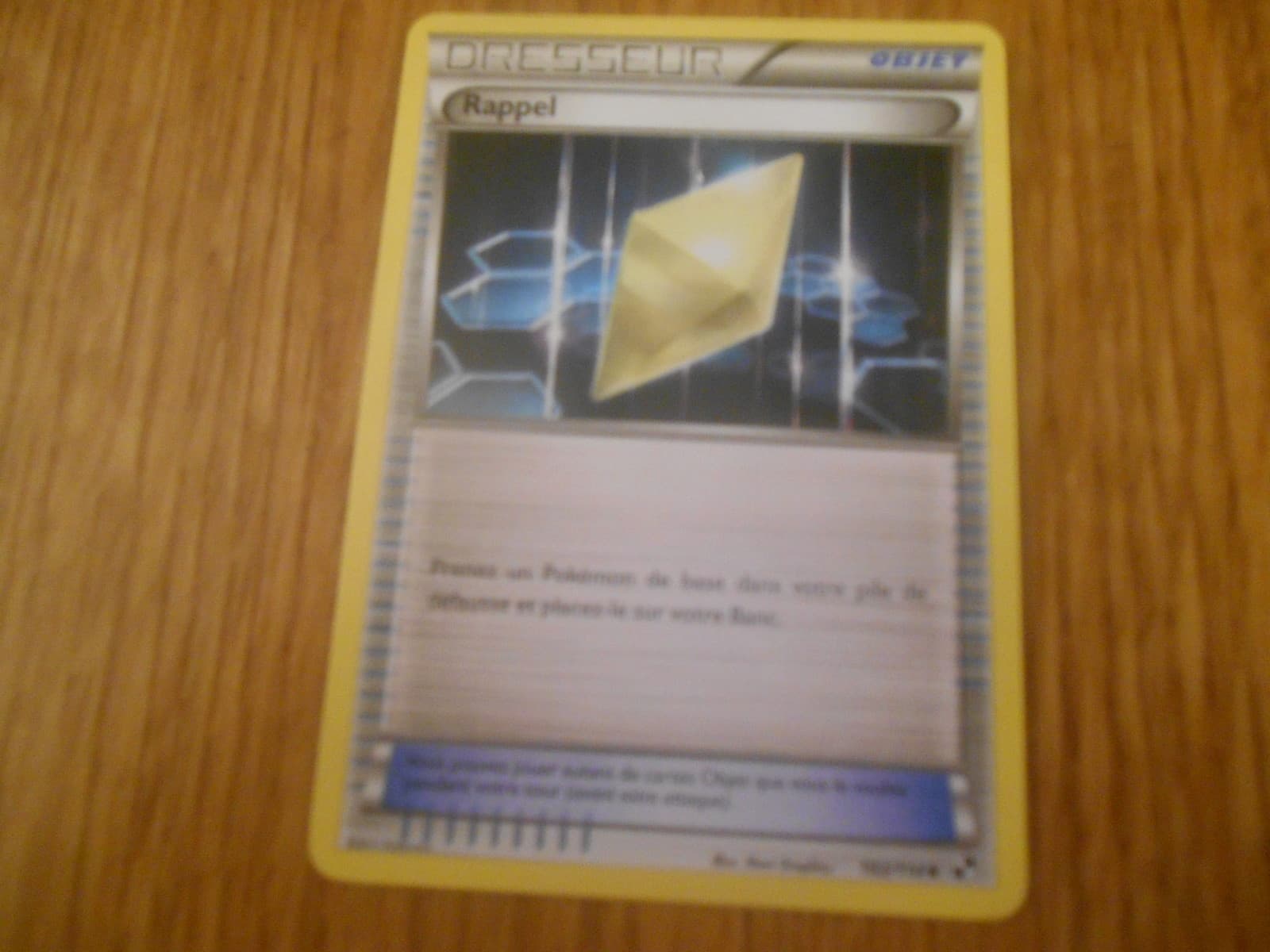 Carte Pokémon Unco Rappel 102/114 (Noir et Blanc)