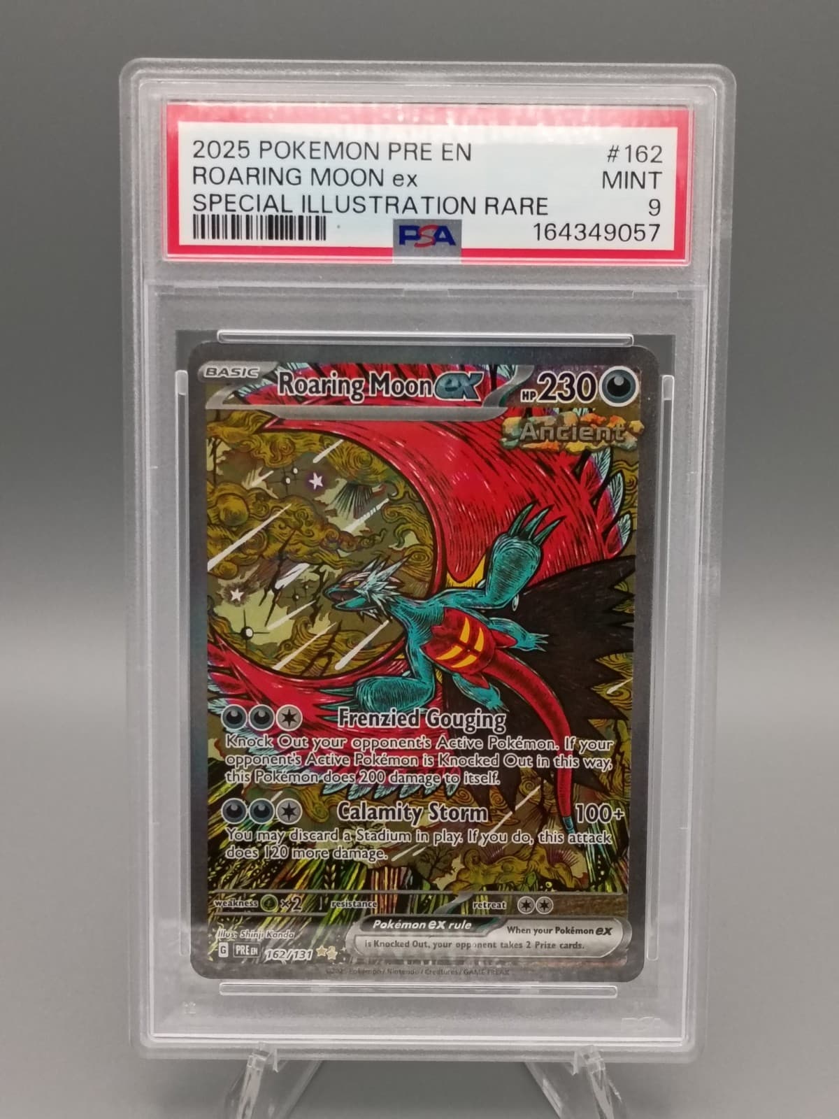 2025 ROARING MOON EX POKEMON PRE EN SIR #162/131 PSA 9