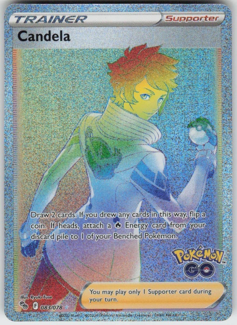 Candela 083/078 Rainbow Rare Pokemon GO Near Mint