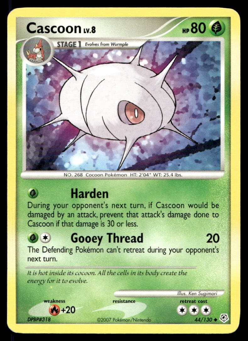 LP Cascoon [Diamond and Pearl 44/130] Uncommon Pokemon TCG