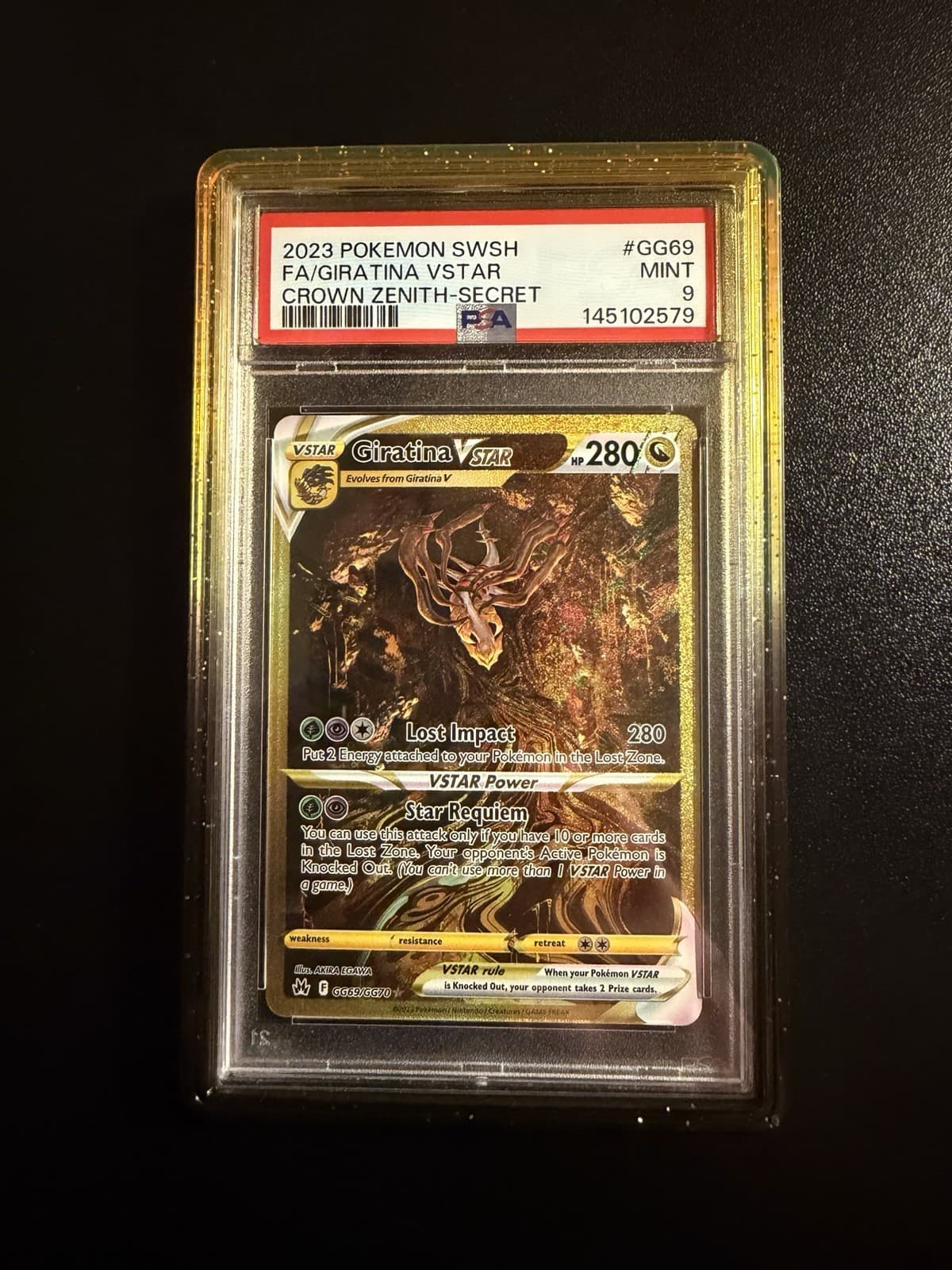 The Pokémon Company Giratina VSTAR GG69/GG70 Crown Zenith Secret Holo PSA 9