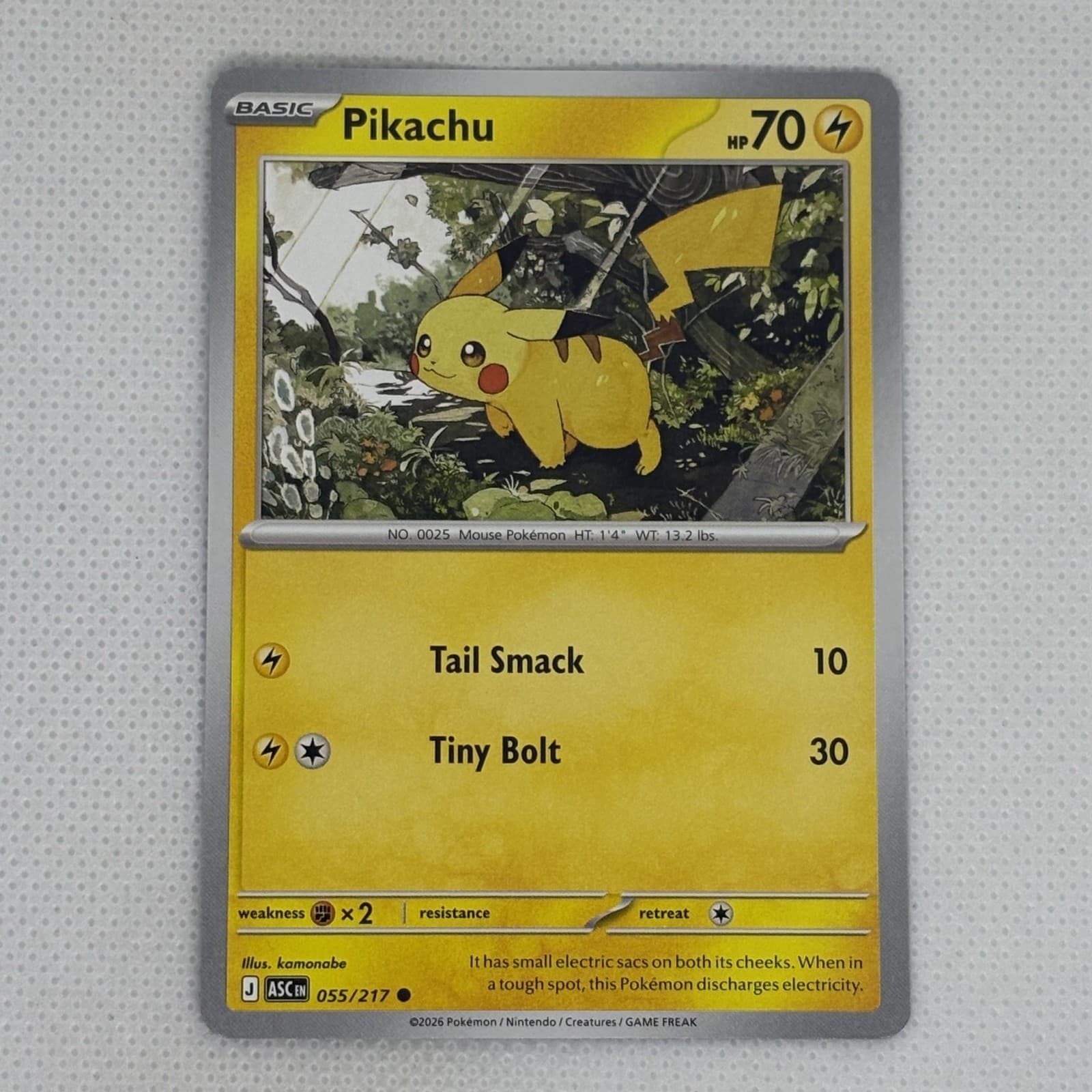 Pokemon TCG | Pikachu 55/217 | Common Ascended Heroes
