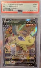 PSA 9 2021 POKEMON TYRANITAR V BATTLE STYLES FULL ART HOLO #155