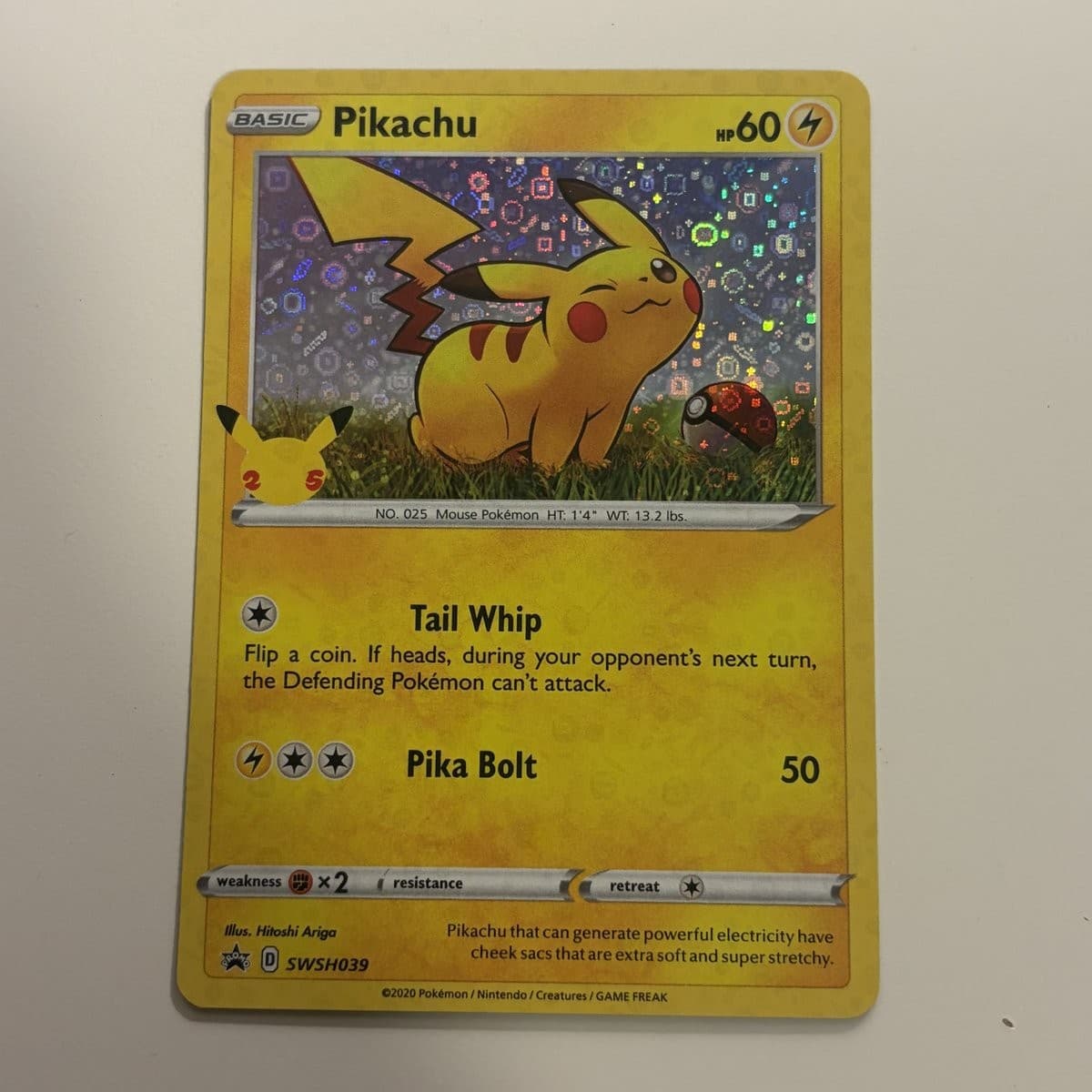 Pikachu SWSH039 SWSH Black Star Promos Pokemon TCG LP