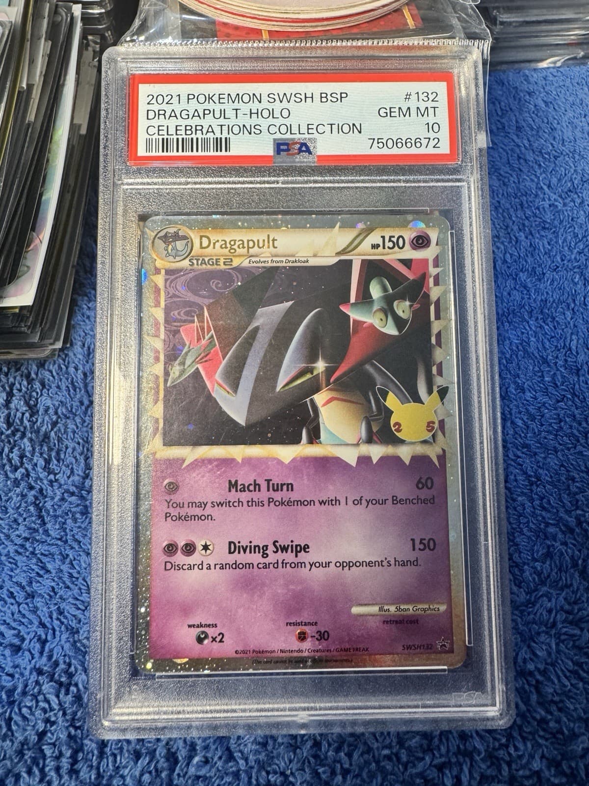 Dragapult  132 - SWSH132 PSA 10 Black Star Promo Pokemon - GEM MT Celebrations
