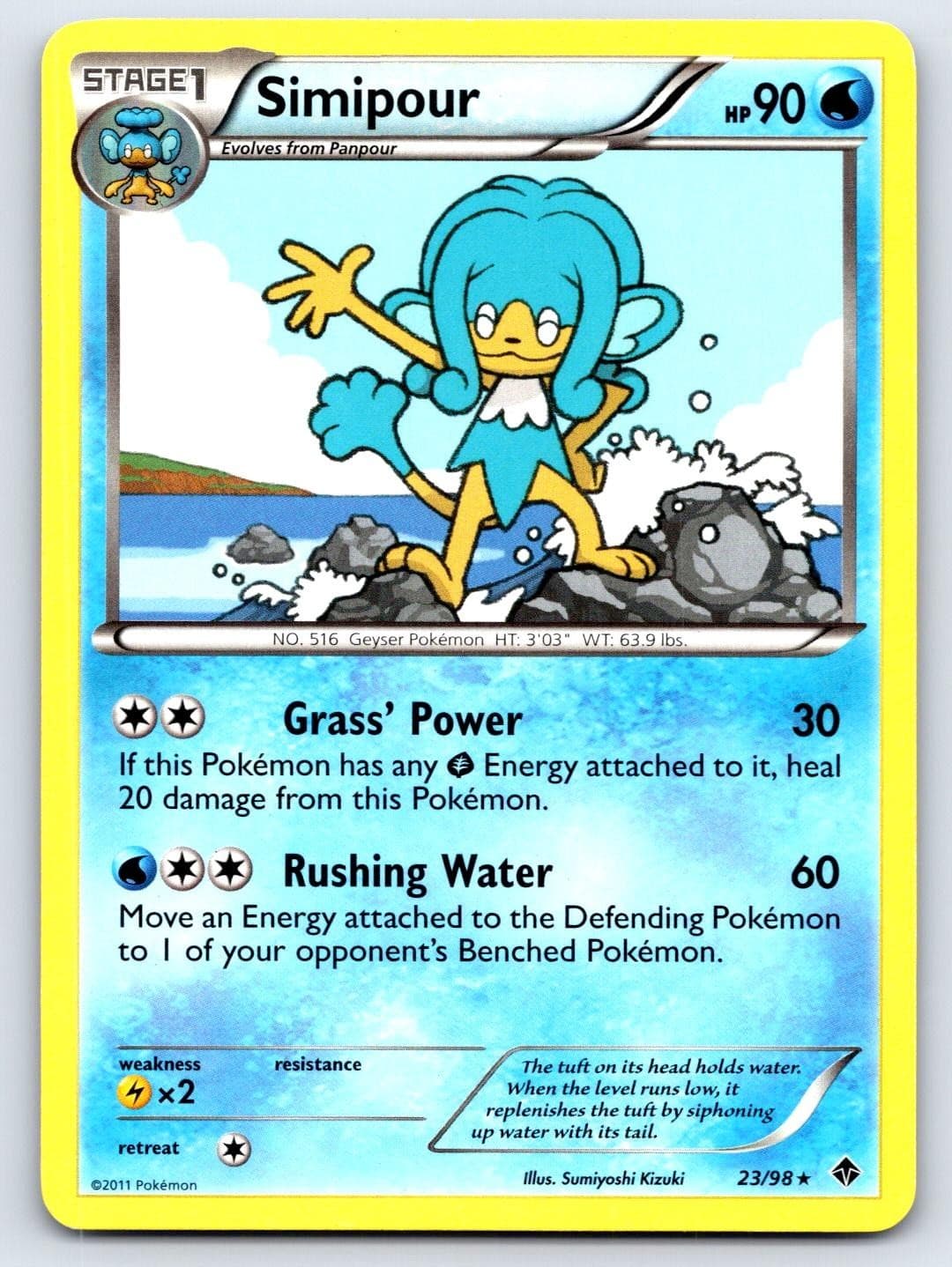 Simipour 23/98 Rare Emerging Powers Pokemon