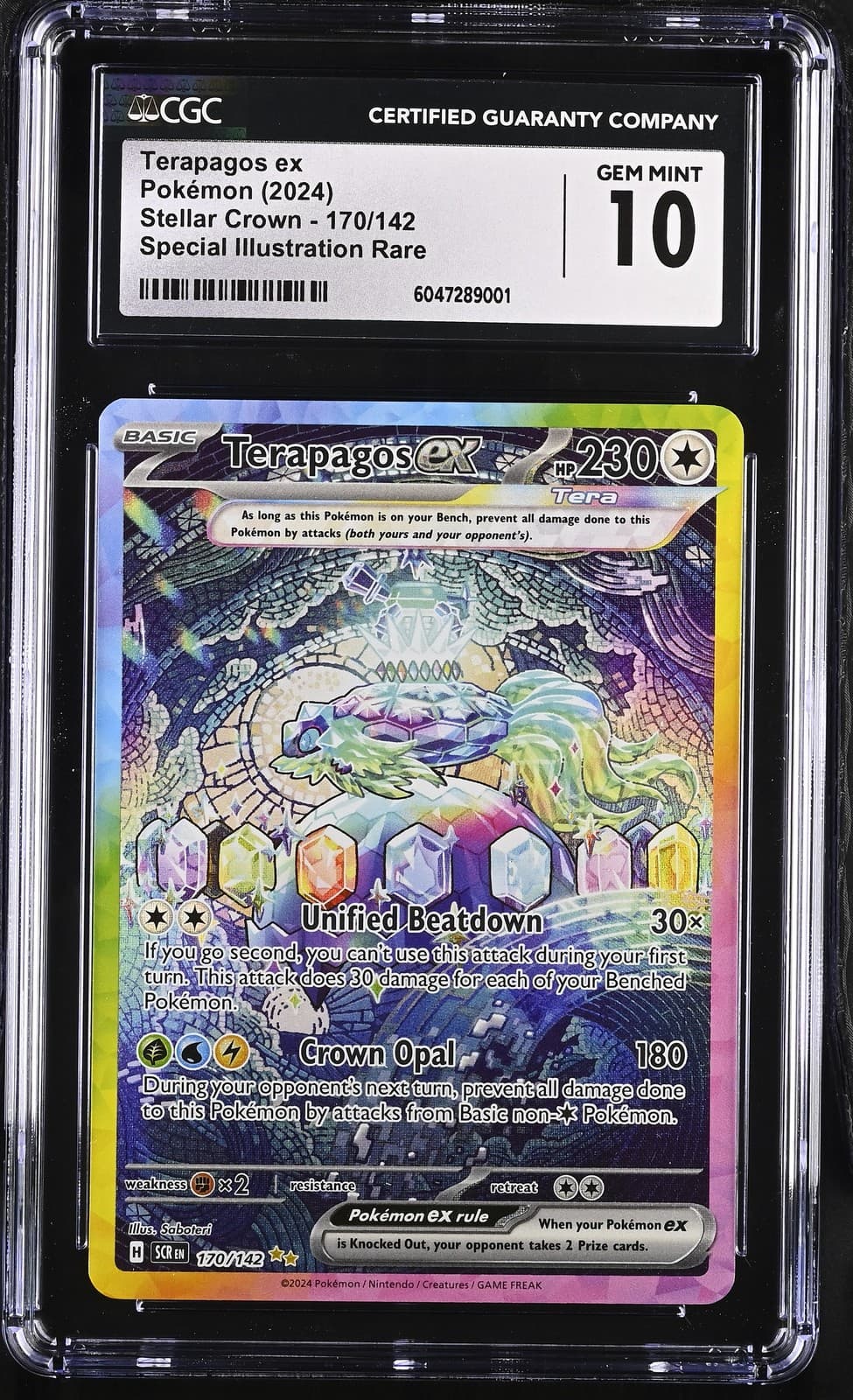 Terapagos Ex Special Illustration Rare Stellar Crown 170/142 Gem Mint CGC 10