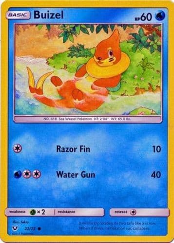 Buizel - 22/73 - Common (Near Mint) Shining Legends - Water Pokémon