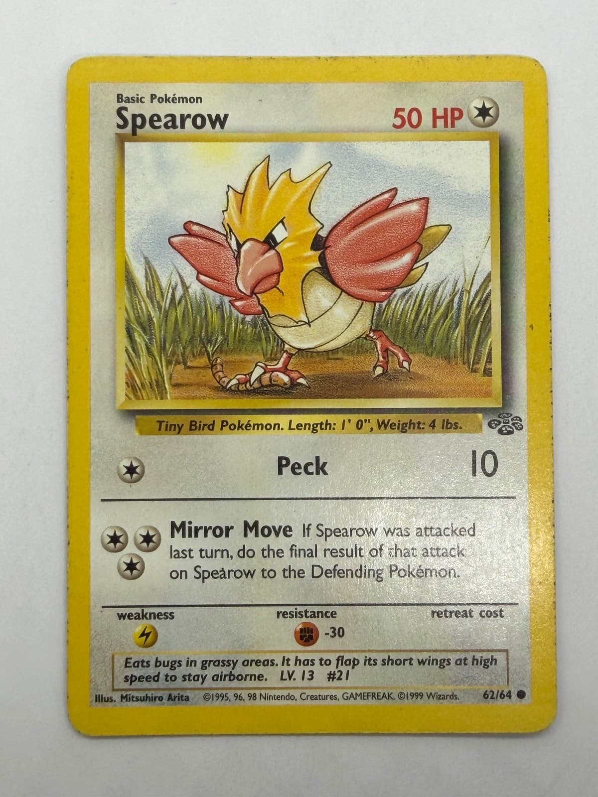 Spearow 62/64 Common Jungle Pokemon Unlimited Near Mint