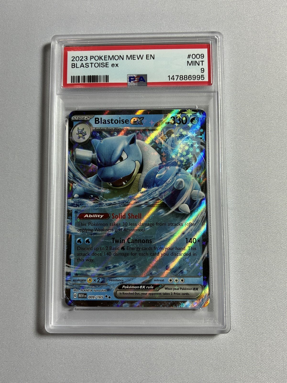 2023 Pokemon SV 151 Blastoise ex #009/165 PSA 9