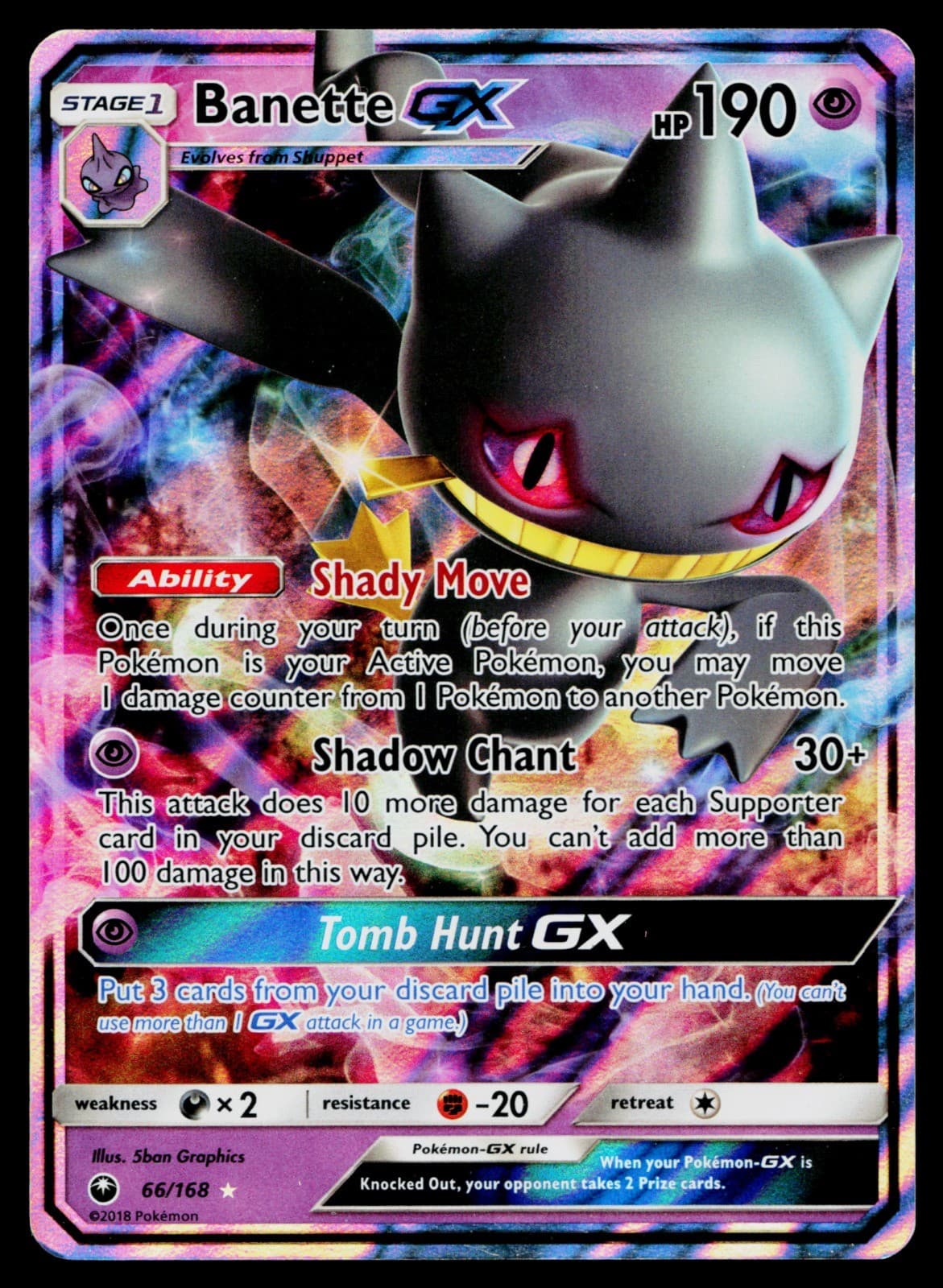 Banette GX 66/168 Holo | SM - Celestial Storm Ultra Rare - LP