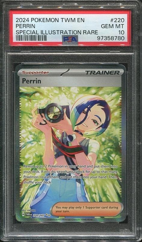 Perrin Twilight Masquerade PSA 10 Pokémon 220/167 SPECIAL ILLUSTRATION RARE
