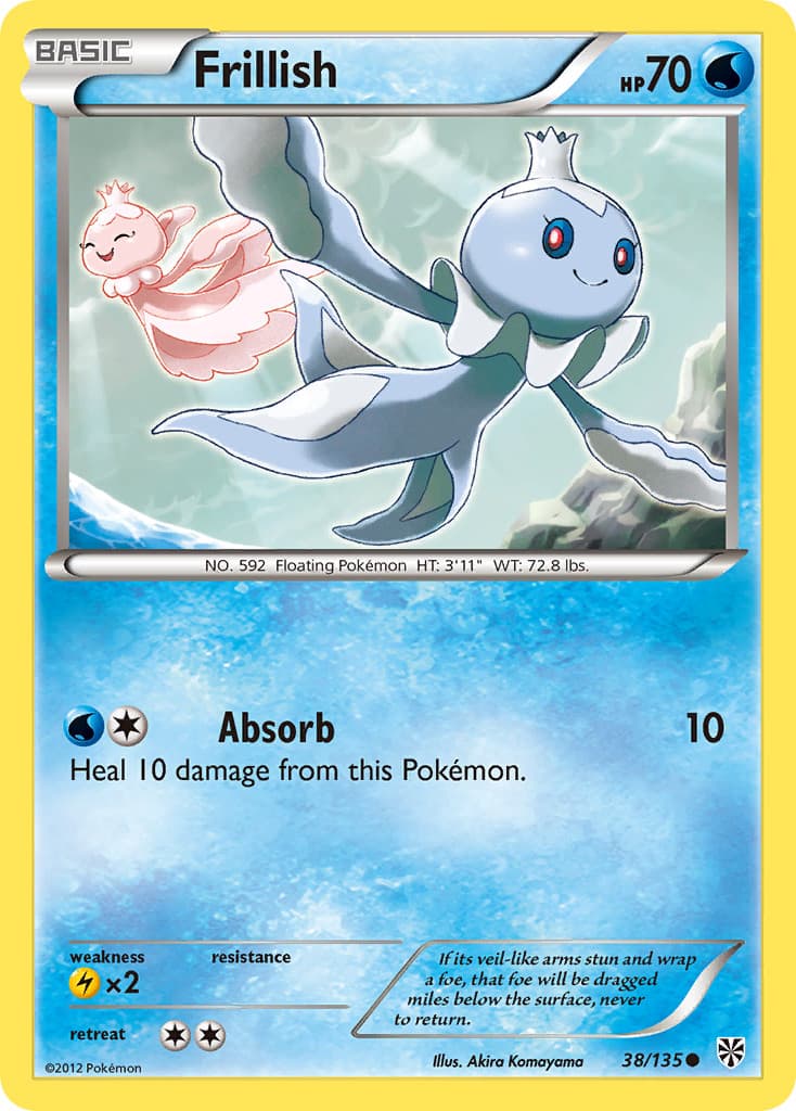 Frillish 38/135 Common Plasma Storm Pokemon Lightly Played