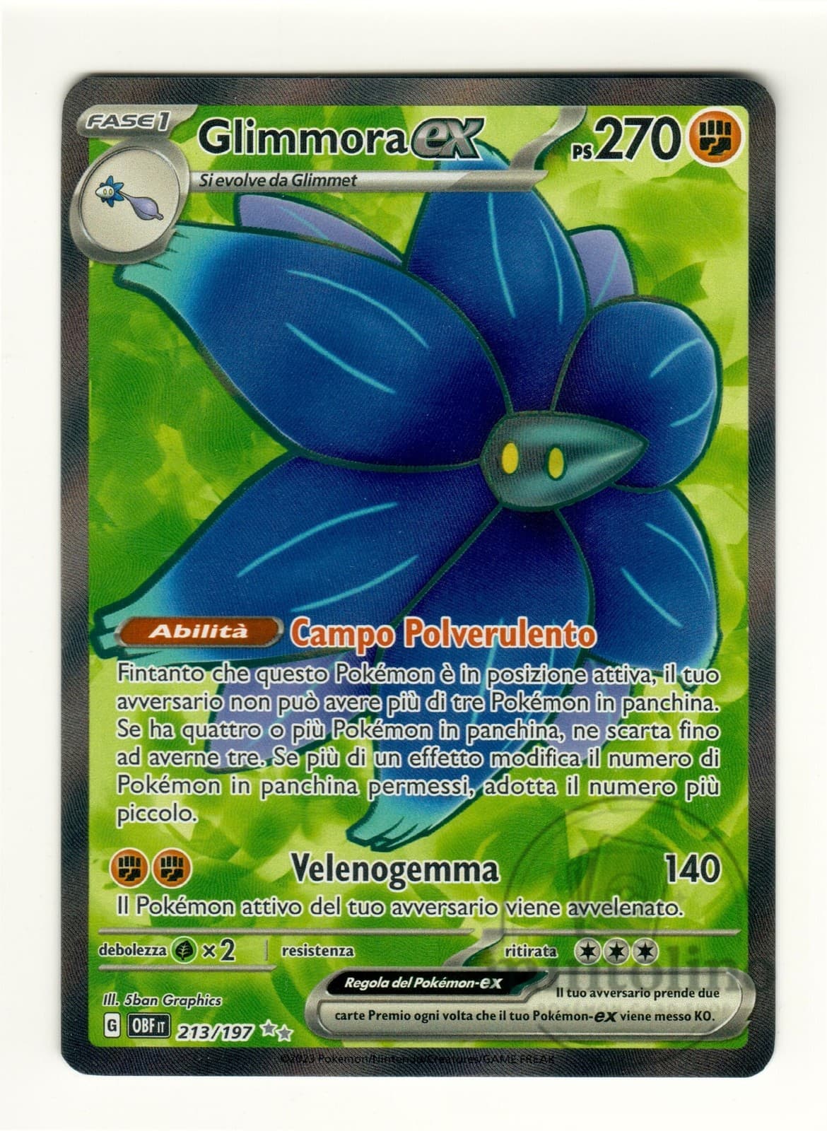 Glimmora ex - OBF #213/197 Ossidiana Infuocata Pokemon GCC ITA