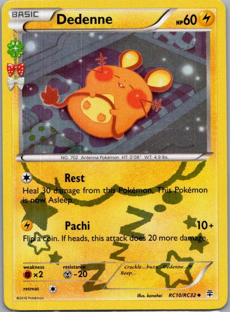 Dedenne RC10/RC32 Uncommon Generations Pokemon Holo Lightly Played
