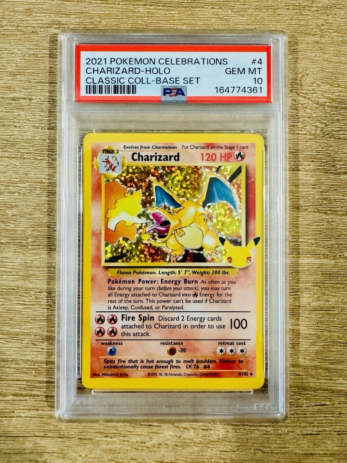 2021 Pokemon Celebrations Charizard Holo #4 Classic Collection PSA 10 GEM MINT