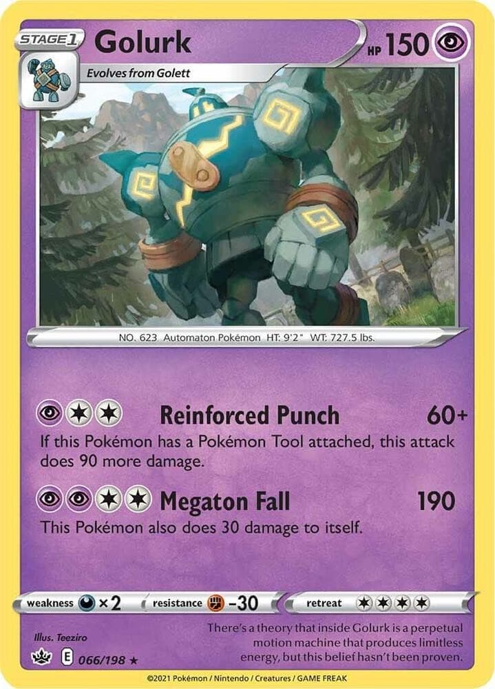Golurk 66/198 Rare Chilling Reign Pokemon NM/LP
