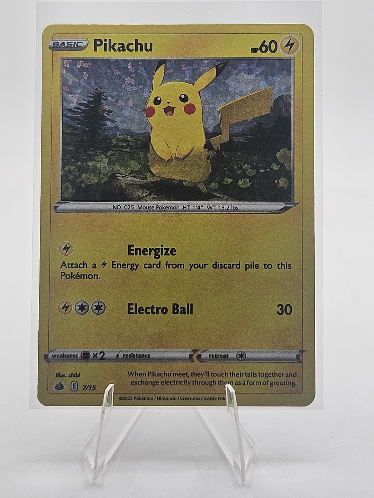 POKEMON Pikachu 007/015 McDonald's 2022 Confetti Hologram - NM-MT+ -MB