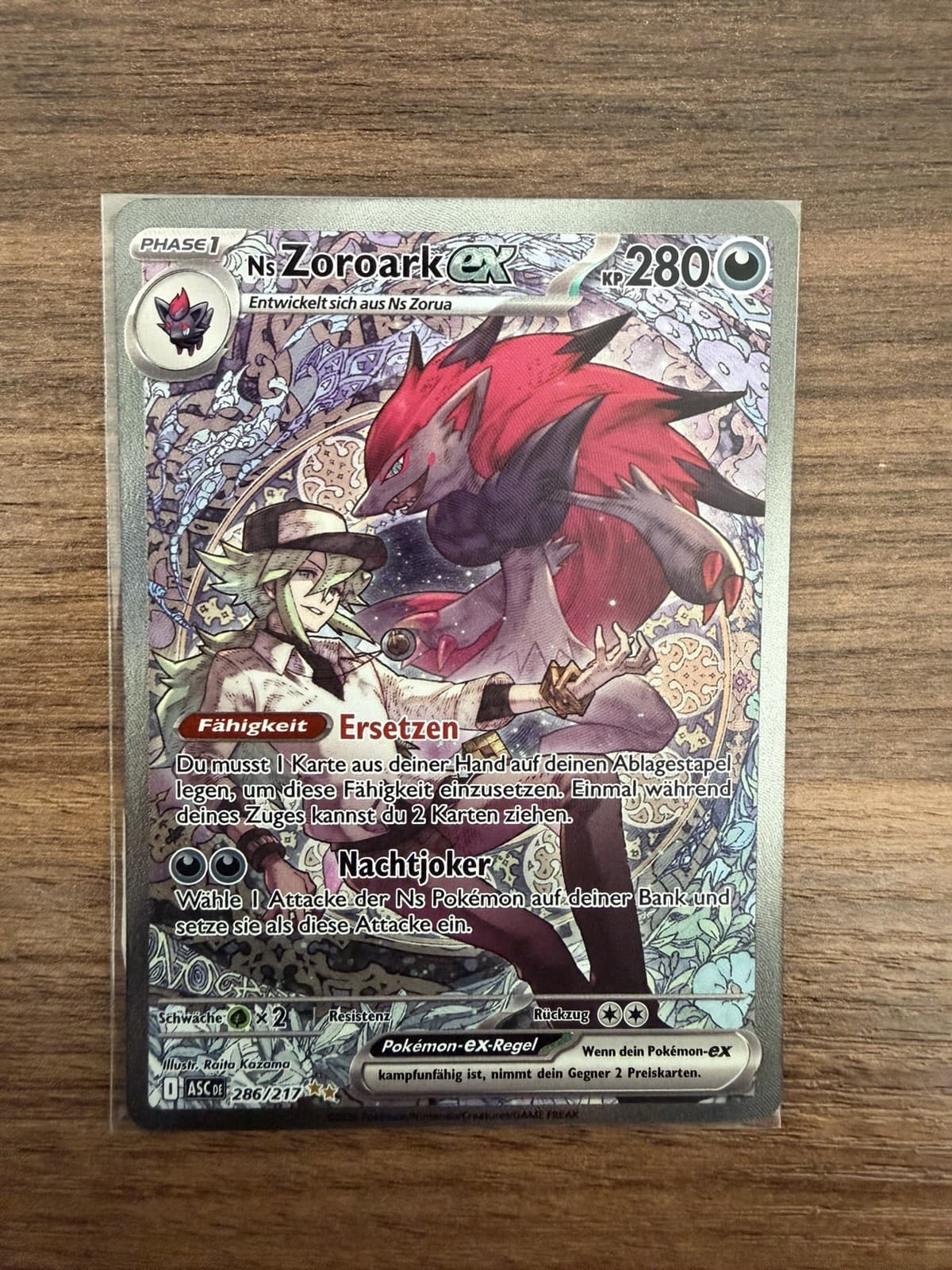 Pokémon Ns Zoroark Ex - ASC 286/217 - Erhabene Helden Deutsch - NM