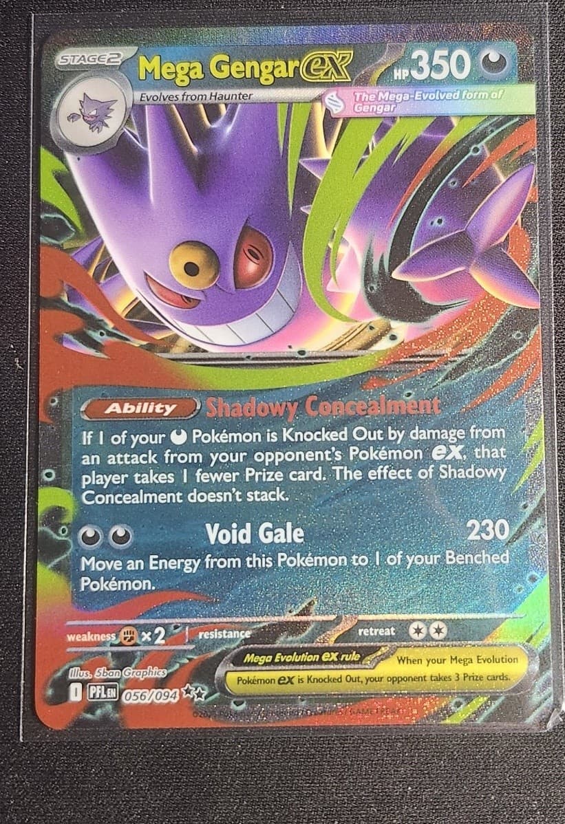 Mega Gengar ex 056/094 Phantasmal Flames Double Rare Holo NM