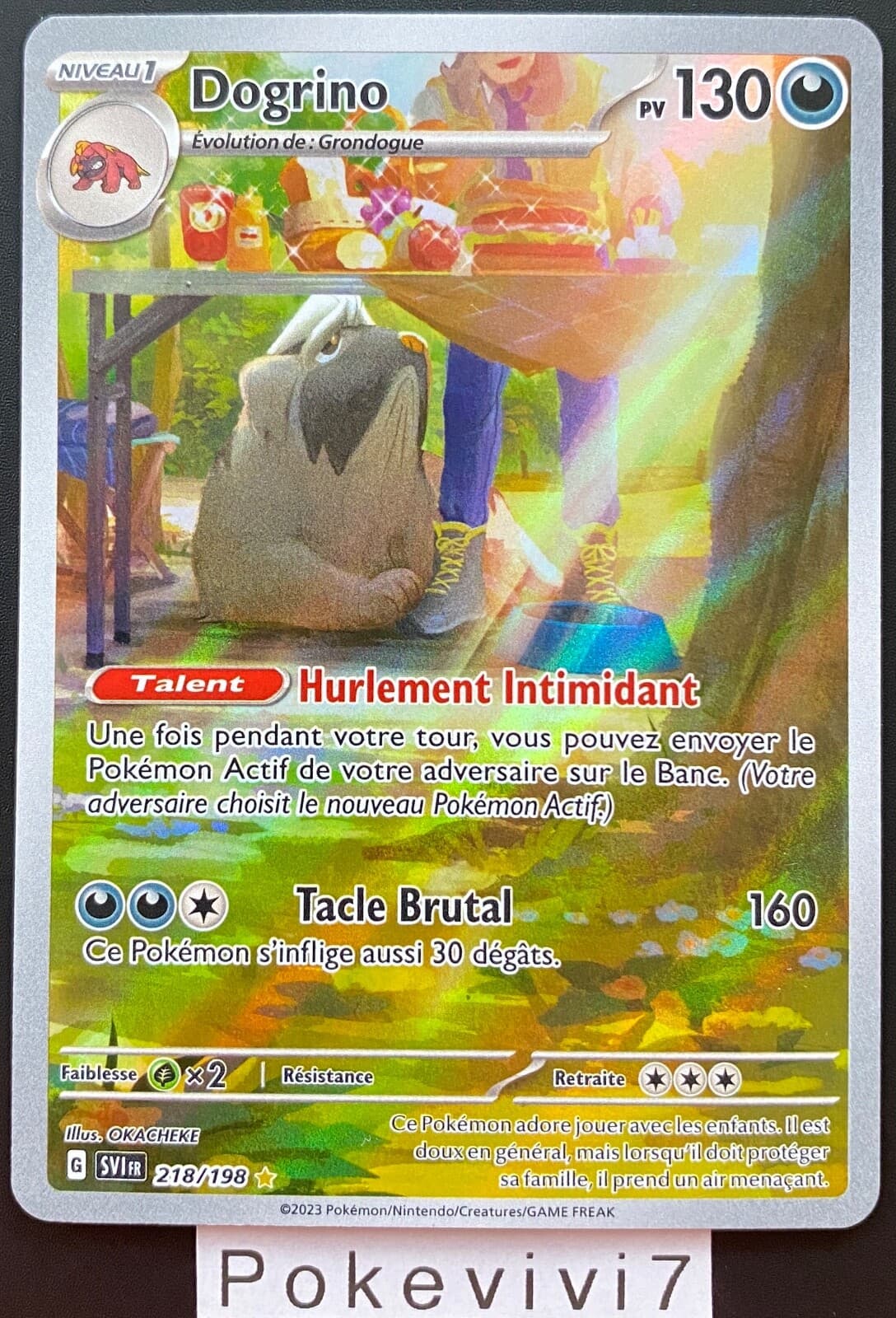 Carte Pokemon DOGRINO 218/198 Holo Secrète EV1 Ecarlate et Violet SV1 FR NEUF