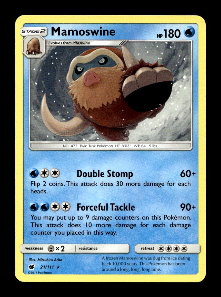 Mamoswine 21/111 Rare Crimson Invasion Pokemon Near Mint