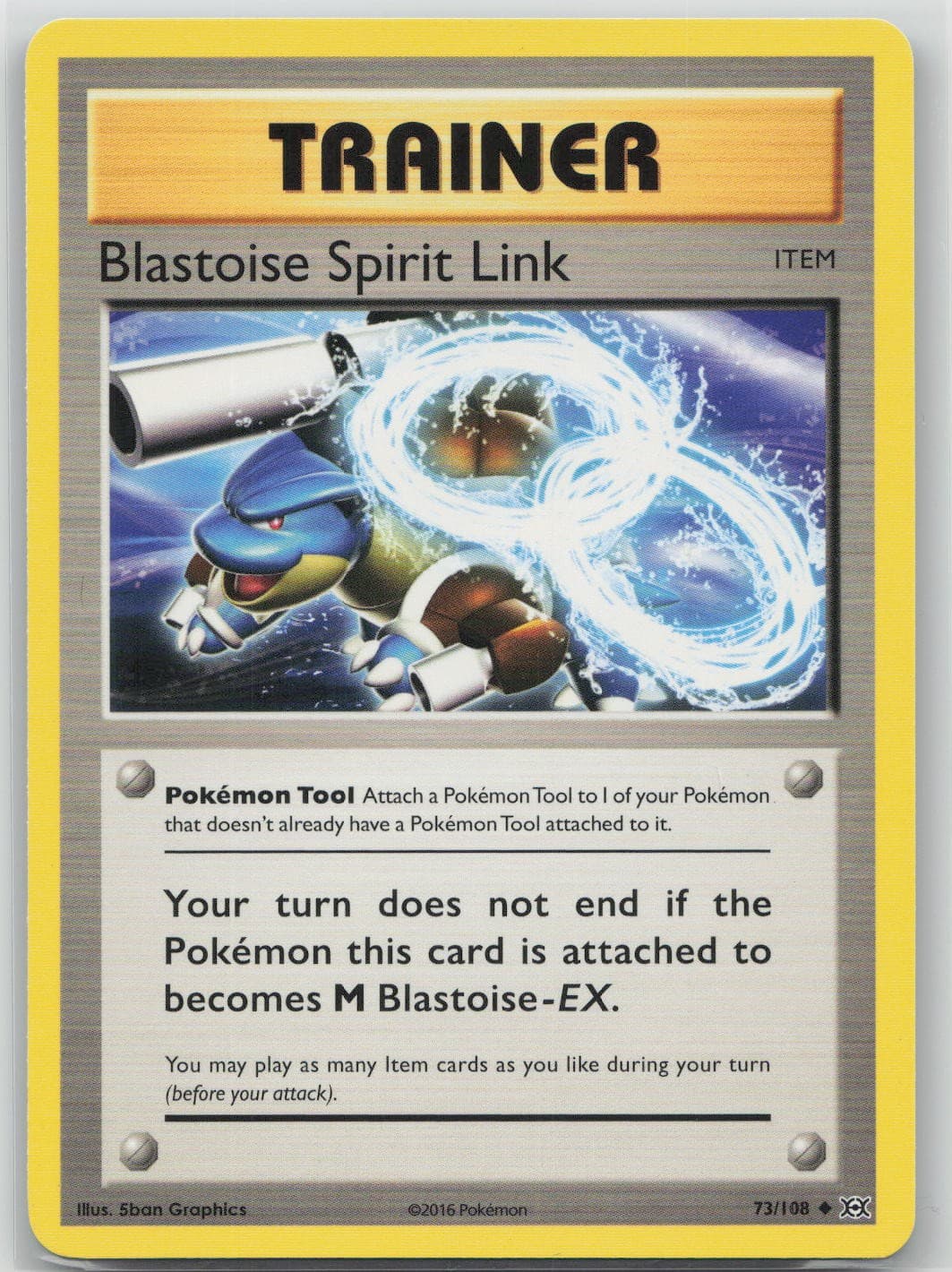 Blastoise Spirit Link 73/108 Uncommon Evolutions Pokemon Near Mint